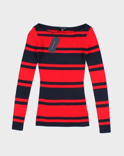 Vintage Tommy Hilfiger Striped Knit Jumper - XXS