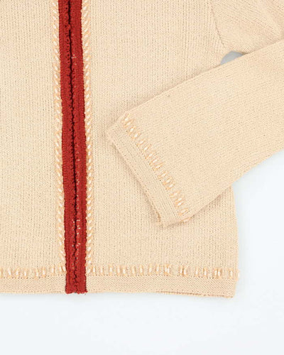 Vintage Y2k 00s Match Zip-Up Knit Jumper - S
