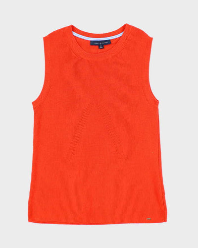 Vintage Tommy Hilfiger Orange Tank Knit - L