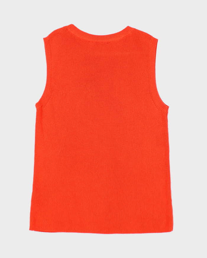 Vintage Tommy Hilfiger Orange Tank Knit - L