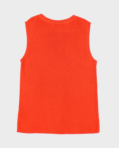 Vintage Tommy Hilfiger Orange Tank Knit - L