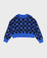 Vintage Y2K Playboy Checked Cropped Knit Jumper - XL