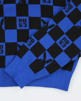 Vintage Y2K Playboy Checked Cropped Knit Jumper - XL