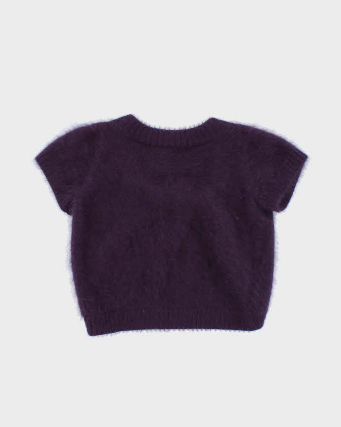 Vintage Y2k 00s Jacob Angora Blend Short Sleeve Cardigan - S