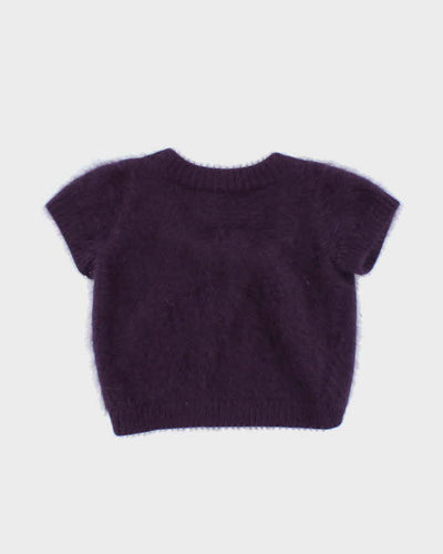 Vintage Y2k 00s Jacob Angora Blend Short Sleeve Cardigan - S