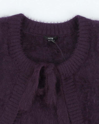 Vintage Y2k 00s Jacob Angora Blend Short Sleeve Cardigan - S