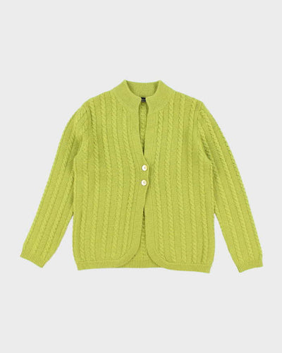 Vintage Aquasctum Green Angora & Wool Cardigan - L