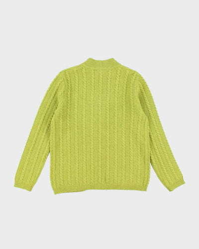 Vintage Aquasctum Green Angora & Wool Cardigan - L