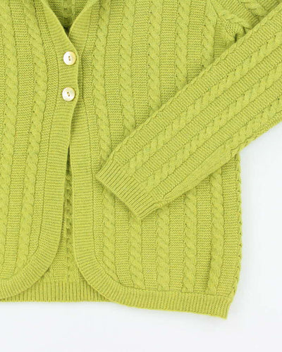 Vintage Aquasctum Green Angora & Wool Cardigan - L