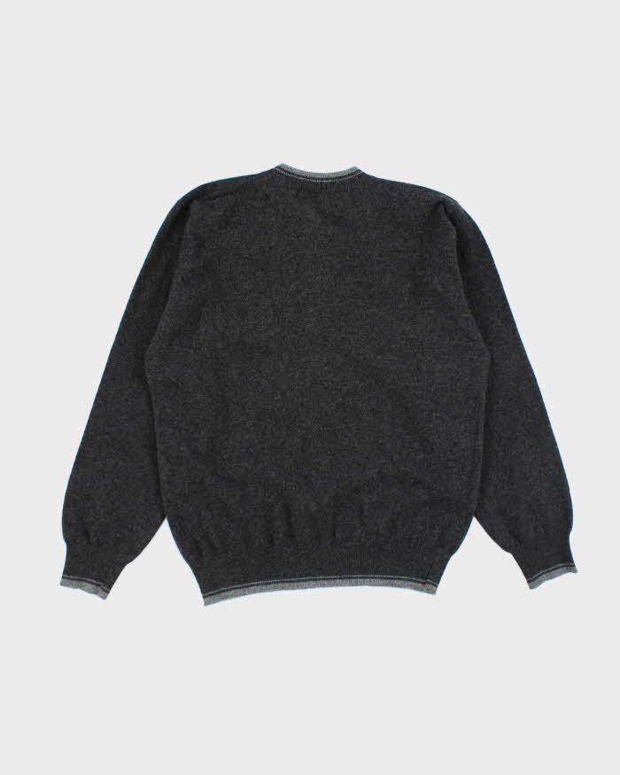 Vintage 70s Pringle Quarter Button Wool Jumper - M