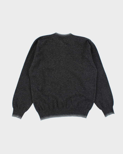 Vintage 70s Pringle Quarter Button Wool Jumper - M