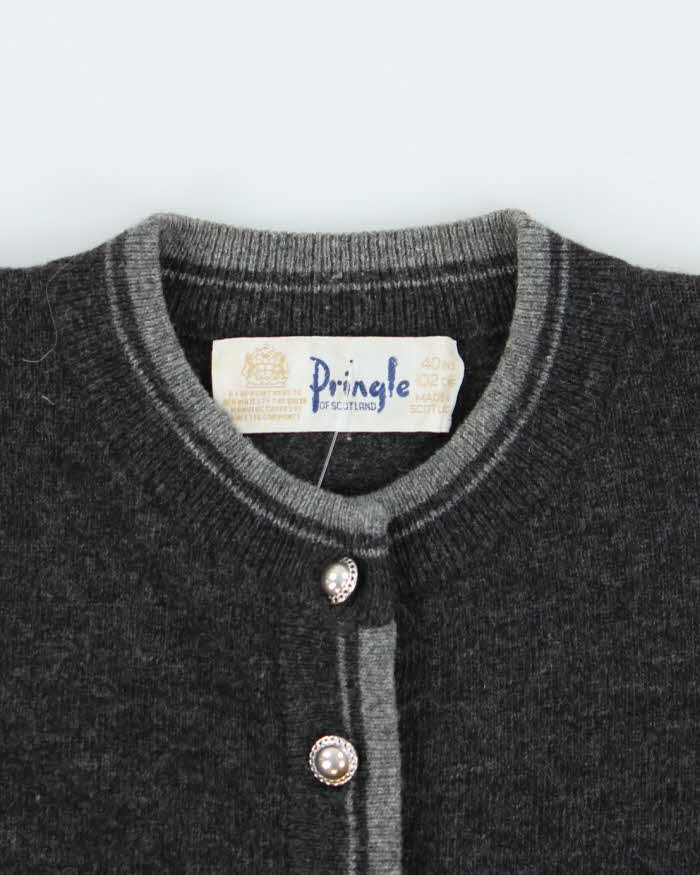 Vintage 70s Pringle Quarter Button Wool Jumper - M