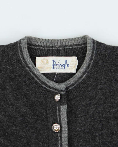 Vintage 70s Pringle Quarter Button Wool Jumper - M