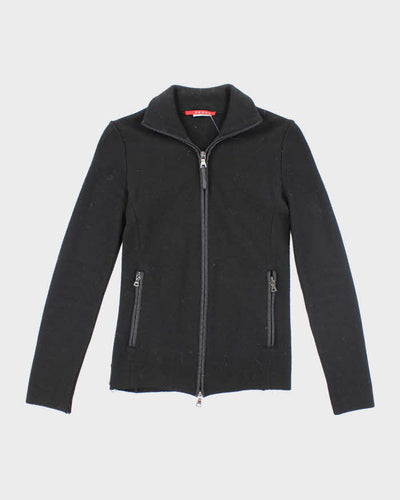 Vintage Prada Wool Zip-Up Jumper - S