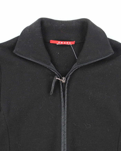Vintage Prada Wool Zip-Up Jumper - S