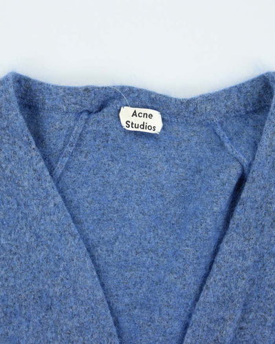 Acne Mohair & Wool Oversized Blue Cardigan - XS