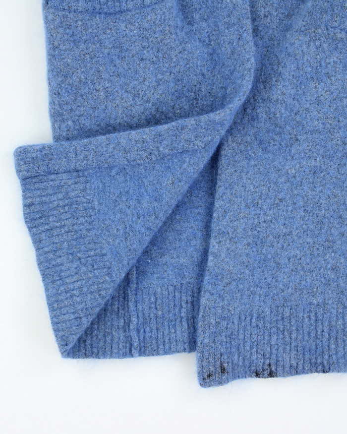 Acne Mohair &amp; Wool Oversized Blue Cardigan - XS