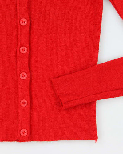Deadstock Vintage 60s Benetton Red Cardigan - XS
