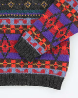 Vintage 90s Woolrich Pattern Chunky Wool Jumper - L