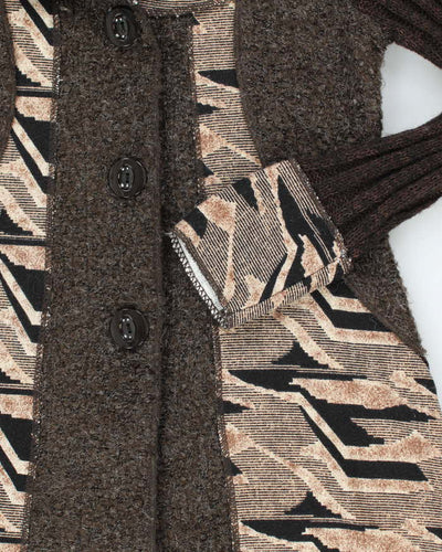 Vintage Y2k 00s Papa Long Wool Blend Cardigan - S