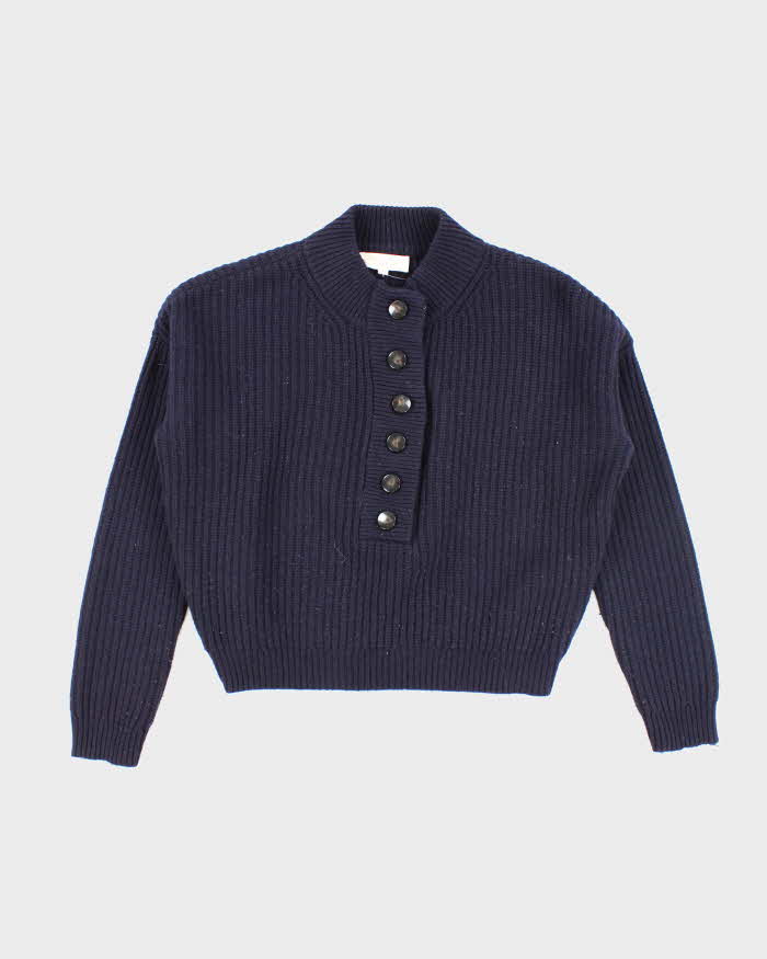 La Maille Sezane Wool Blend Quarter-Button Jumper -XS