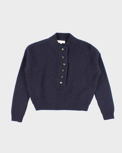La Maille Sezane Wool Blend Quarter-Button Jumper -XS