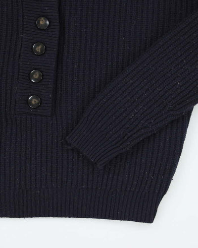 La Maille Sezane Wool Blend Quarter-Button Jumper -XS
