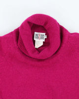 Vintage Mister Leopard Angora &amp; Wool Blend Roll Neck Jumper - L