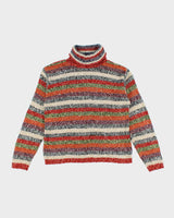 Vintage 90s Il Anco Striped Roll Neck Knit Jumper - M