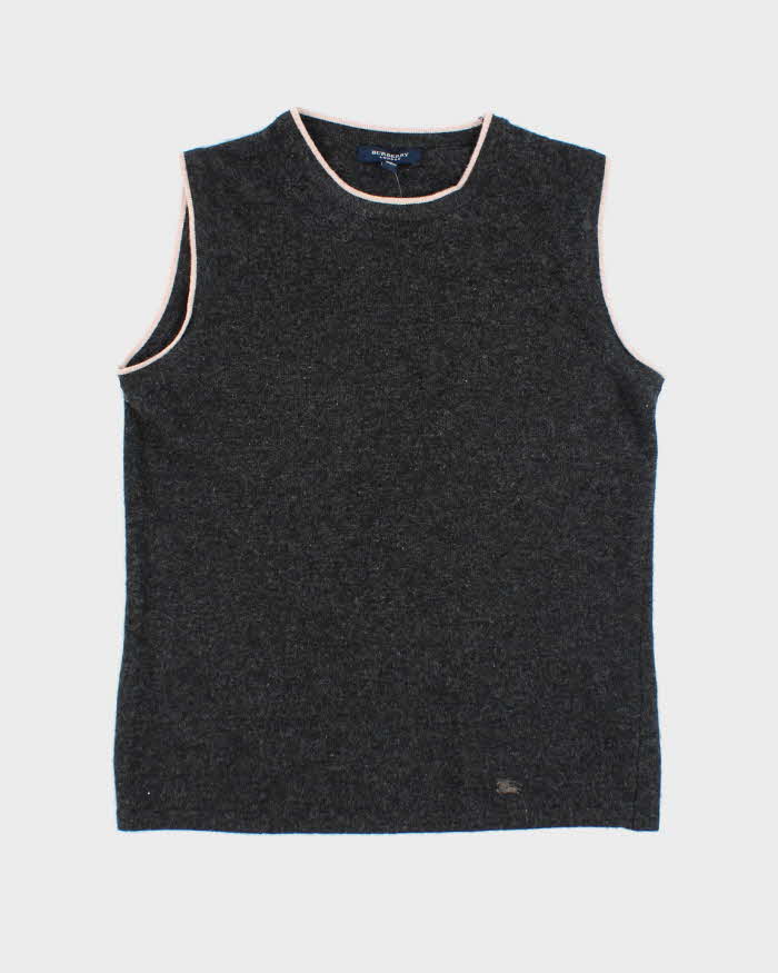 Vintage Burberry Wool Tank-Knit - S