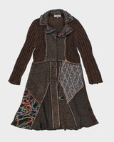 Vintage Y2k 00s Pretty Angel Patchwork Knit Cardigan - M