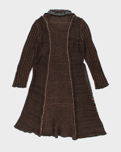 Vintage Y2k 00s Pretty Angel Patchwork Knit Cardigan - M