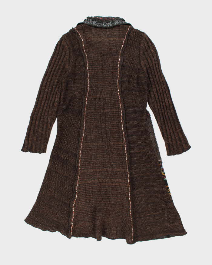 Vintage Y2k 00s Pretty Angel Patchwork Knit Cardigan - M