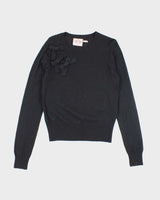 Vintage Y2k 00s Juicy Couture Black Cashmere &amp; Wool Blend Jumper - M