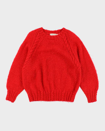 Vintage 80s Fenn Wright & Manson Mohair & Wool Blend Jumper - L