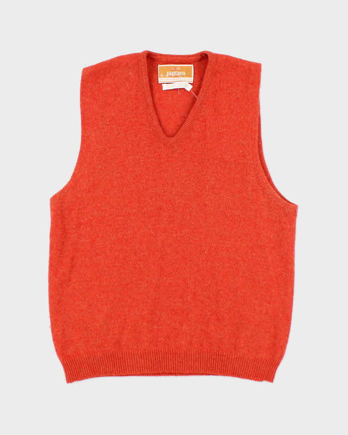 Vintage Jantzen Orange Wool Tank Knit - M