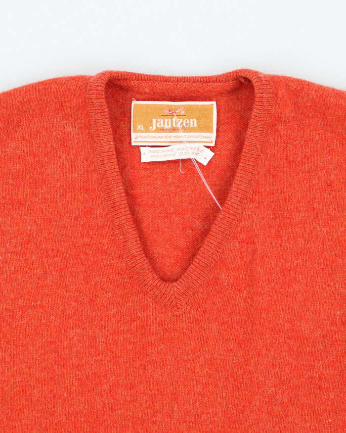 Vintage Jantzen Orange Wool Tank Knit - M