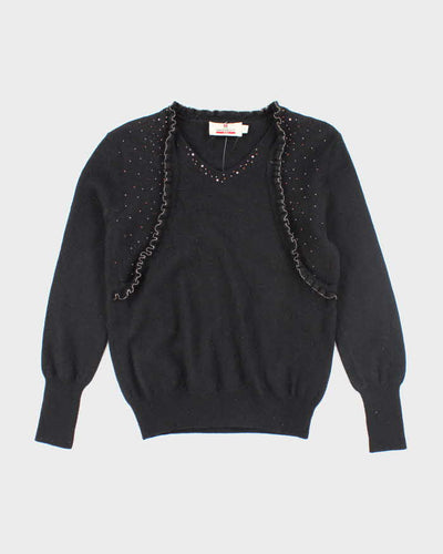 Vintage Y2k 00s Montagut Cashmere Rhinestone Jumper - S