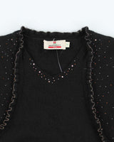Vintage Y2k 00s Montagut Cashmere Rhinestone Jumper - S