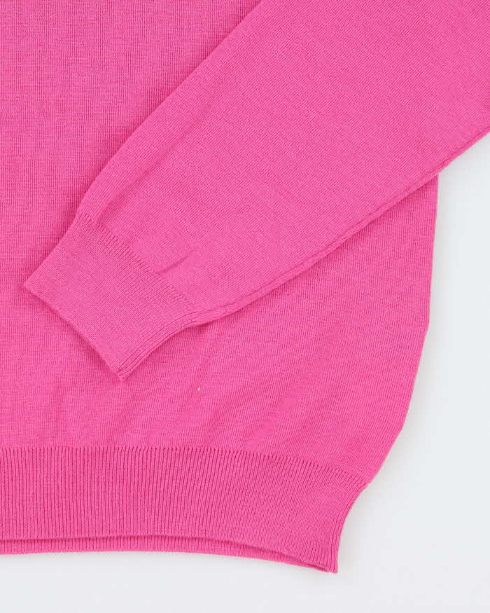 Vintage Castle Of Ireland Pink Wool Jumper - XL