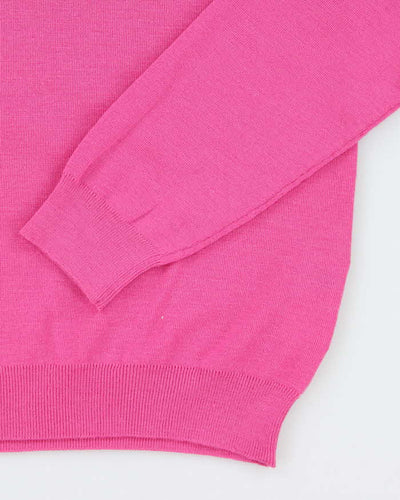 Vintage Castle Of Ireland Pink Wool Jumper - XL