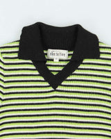 Vintage Y2k 00s Nine To Five Wool Blend Collard Jumper - XS