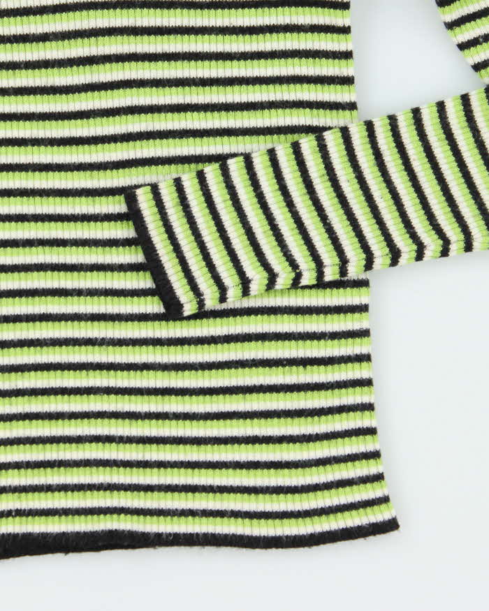 Vintage Y2k 00s Nine To Five Wool Blend Collard Jumper - XS