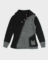 Vintage Y2k 00s Button Collard Jumper - S