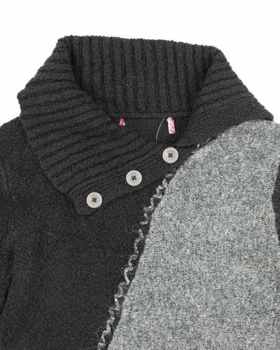 Vintage Y2k 00s Button Collard Jumper - S