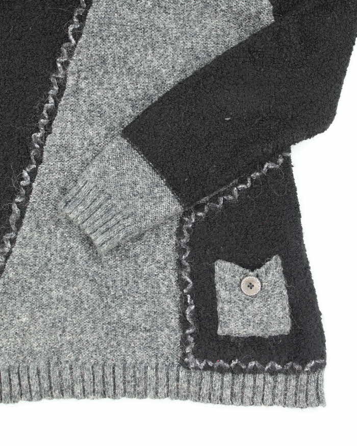 Vintage Y2k 00s Button Collard Jumper - S