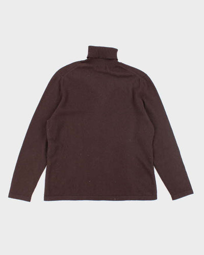Vintage Y2k 00s Brown Rhinestone Cashmere Jumper - L