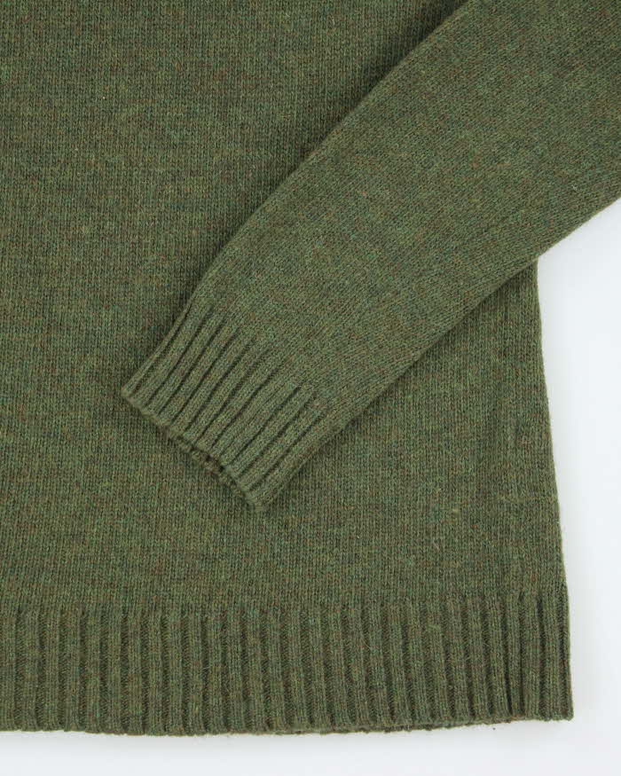 Vintage Oxygen Green Roll Neck Wool Blend Jumper - S