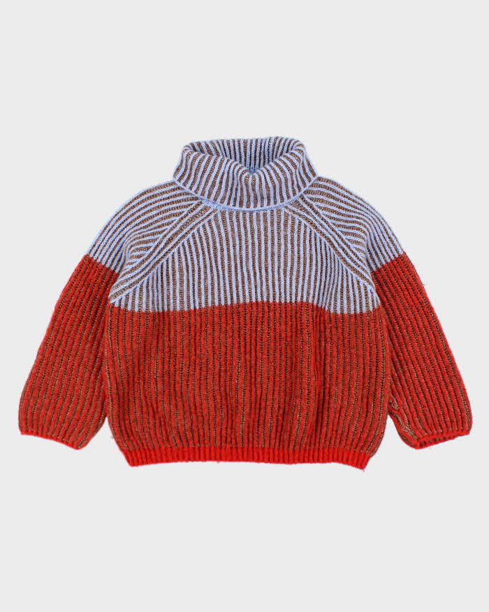 Vintage Y2k 00s Natura Roll Neck Wool Blend Jumper - L