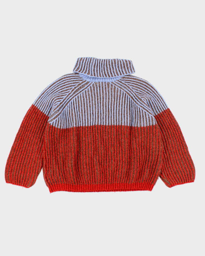 Vintage Y2k 00s Natura Roll Neck Wool Blend Jumper - L